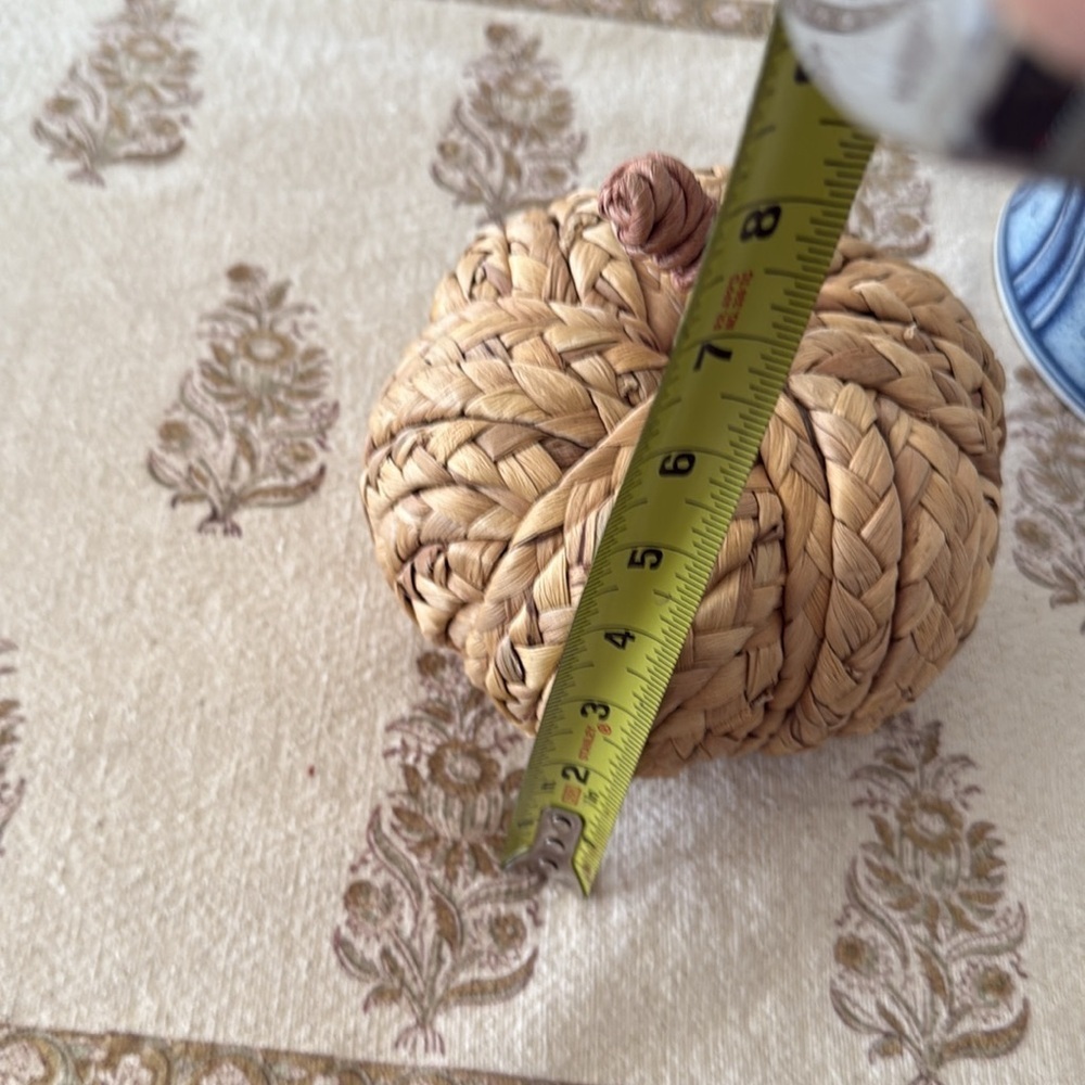Woven  Rattan Pumpkin Decor - Picture 4 of 4